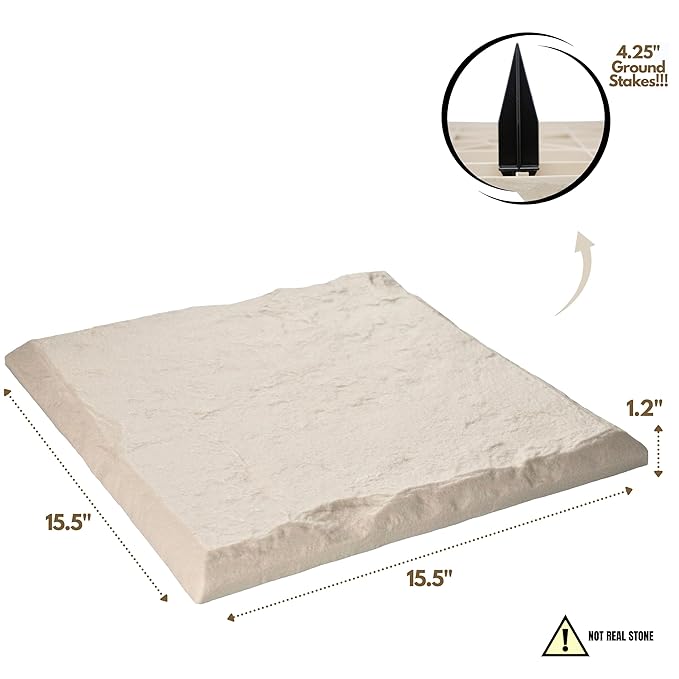 Decorative Garden Stepping Stones – Durable Resin Pathway Pavers for Lawns, Yards & Outdoor Walkways (6/12 Pack)