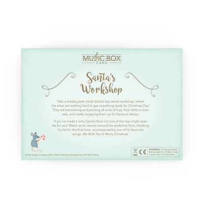 Santa's Workshop Music Box Card