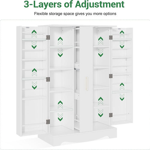 47-inch freestanding kitchen pantry with drawers