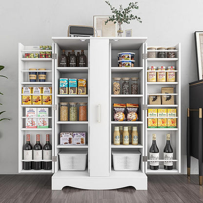 47-inch freestanding kitchen pantry with drawers
