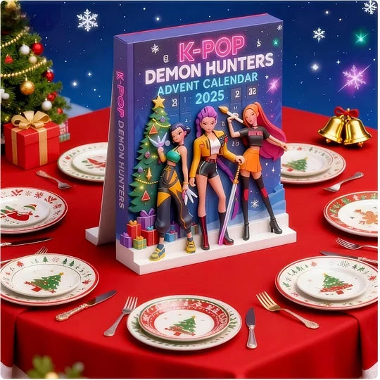 🔥Demon Advent Calendar 2025, 24 Day Christmas Countdown Calendar, 2D H-Hunters Xmas Ornaments