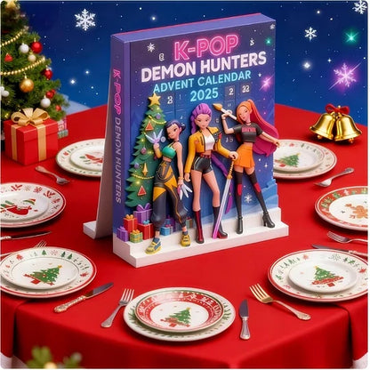 🔥Demon Advent Calendar 2025, 24 Day Christmas Countdown Calendar, 2D H-Hunters Xmas Ornaments