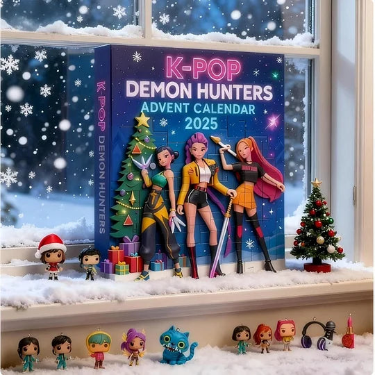 🔥Demon Advent Calendar 2025, 24 Day Christmas Countdown Calendar, 2D H-Hunters Xmas Ornaments