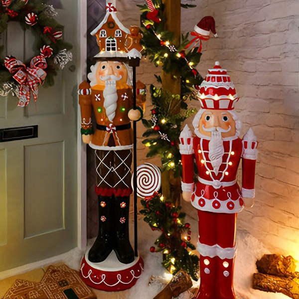 ✨LED Candy Cane Nutcracker -- ✨LED Gingerbread Nutcracker